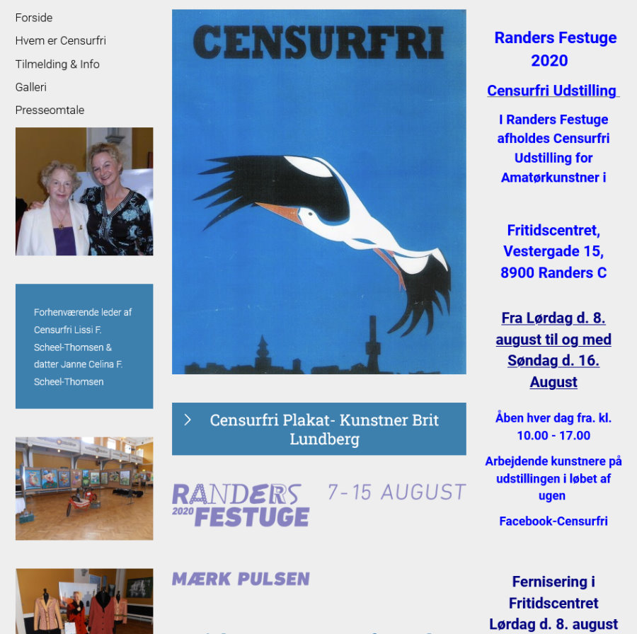 Kunstforeningen Censurfri's forside