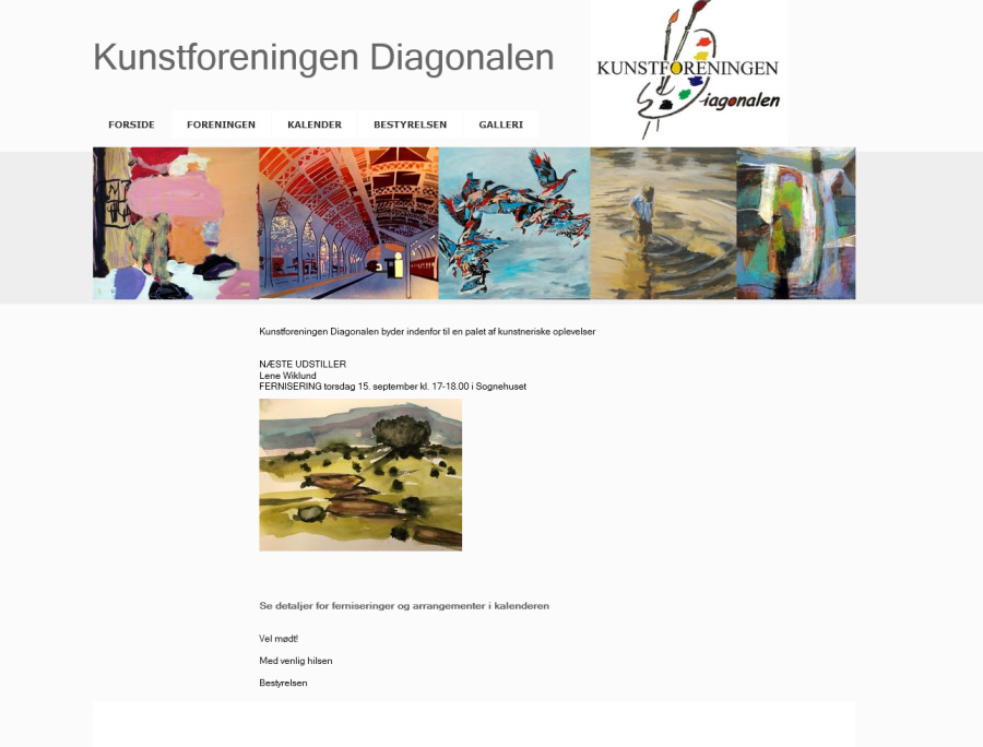 Link til hjemmesiden for Kunstforeningen Diagonalen