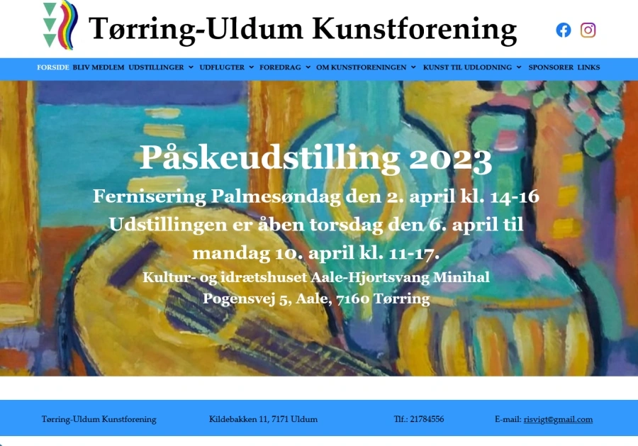 Ling til Tørring-Uldum Kunstforenings hjemmeside