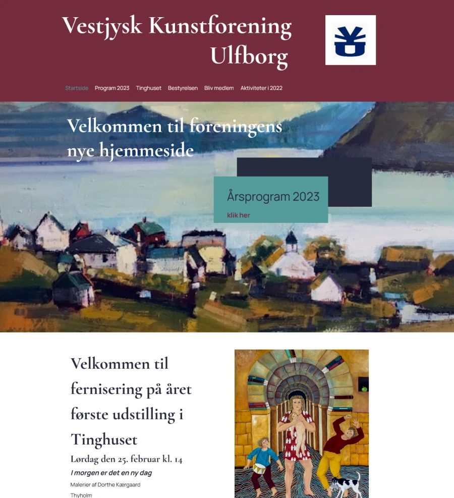 Link til aktivitetssiden på Vestjysk Kunstforening - Ulfborgs hjemmeside