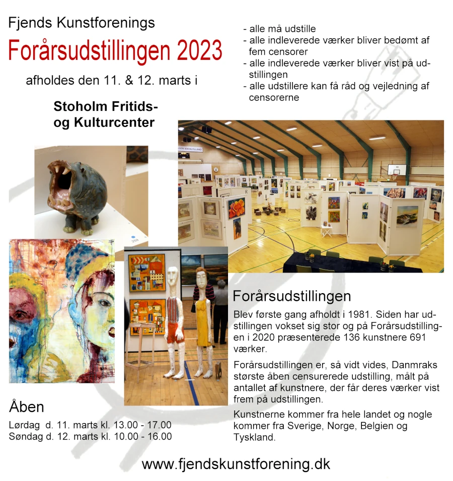Indvendig side fra Fjends Kunstforenings folder