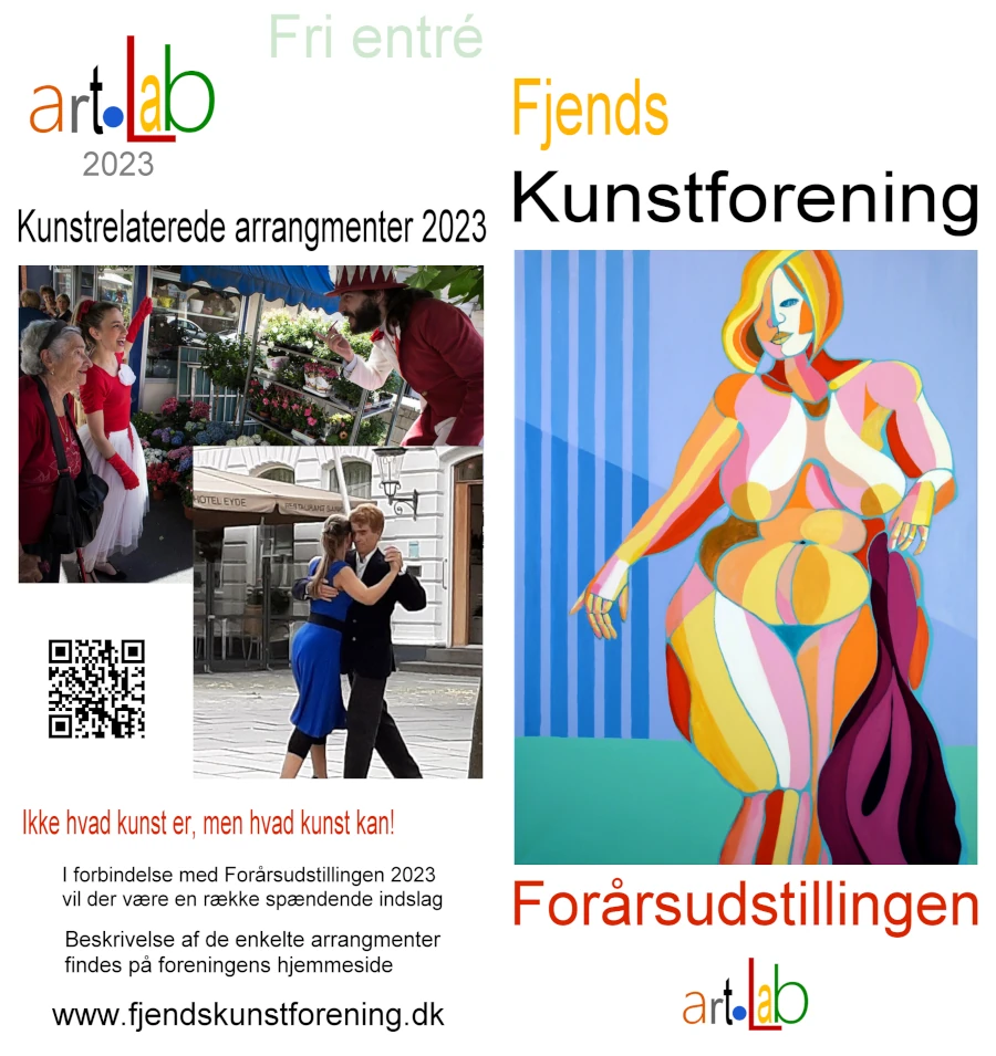 Udvendig omslag til Fjends Kunstforenings folder