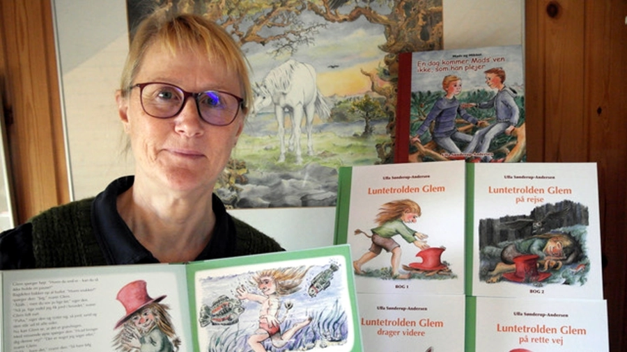 Ulla Sønderup-Andersen viser eksempler på børnebogsillustrationer