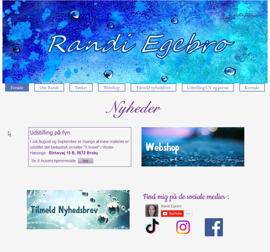 Link til forsiden på Randi Egebro' hjemmeside