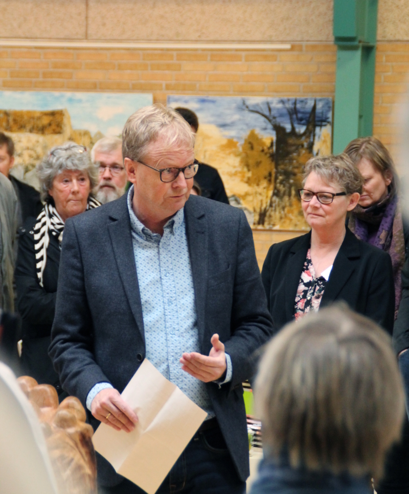 Borgmester Ulrik Wilbek, der er borgmester i Viborg Kommune, holder åbningstalen ved Forårsudstillingen 2018